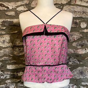 Milly silk suitcase print top size 10